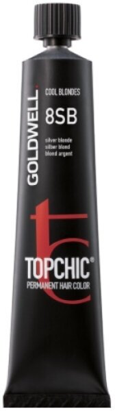 Goldwell Topchic стойкая крем-краска для волос, 8SB серебристый блонд