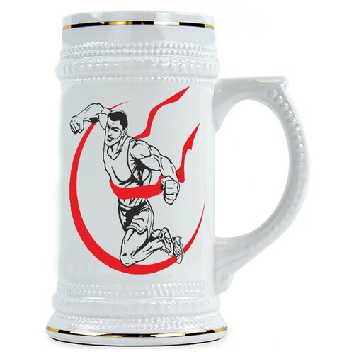 фото Пивная кружка первый. красная ленточка drabs