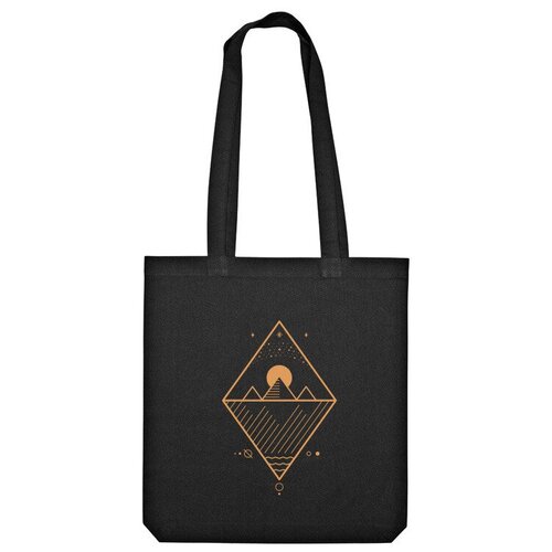 Сумка шоппер Us Basic, черный мужская футболка геометрия египет абстракция 2xl темно синий