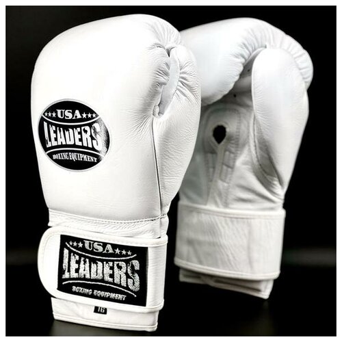 Спаринговочные перчатки Elite Soft Gloves (White) - Leaders - Белый - 12 oz