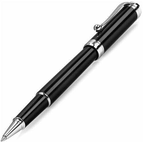 ручка роллер aurora talentum rubber black barrel and cap chrome plated au d71 rn Ручка-роллер AURORA Talentum Finesse Black Barrel and Cap Chrome Plated Trim (AU D73-N)