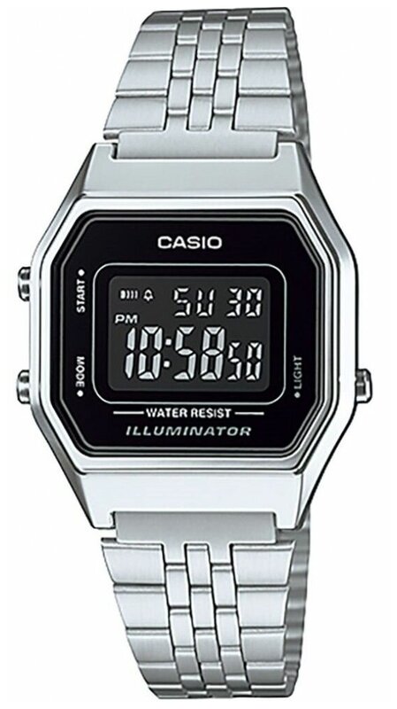 Наручные часы CASIO Vintage LA680WA-1B, серебряный