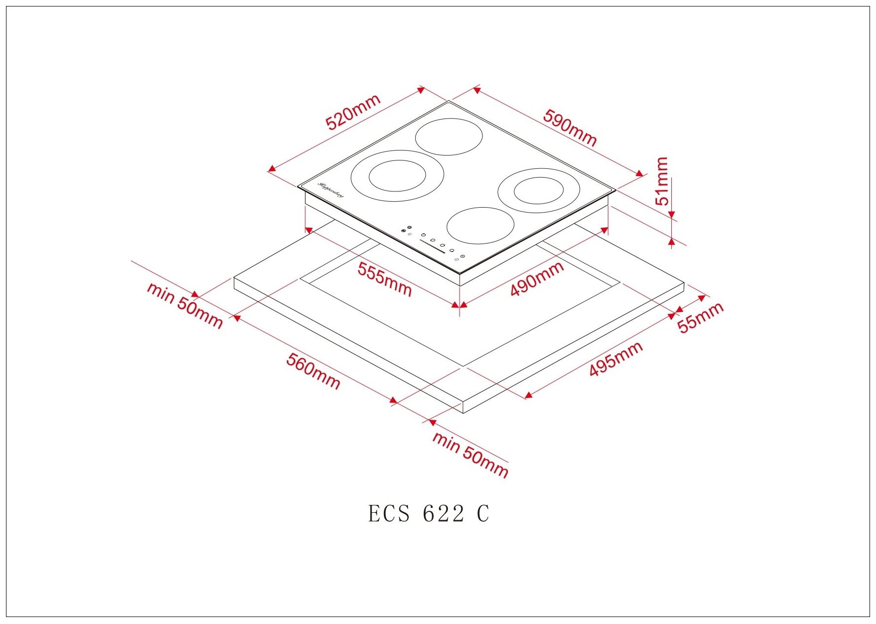 Варочная поверхность Kuppersberg ECS 622 C - фотография № 6