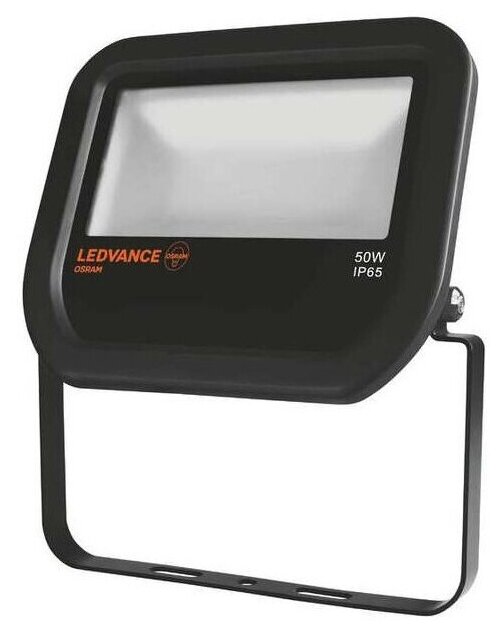 Светодиодный прожектор LEDVANCE 50Вт 220В 4000К Дневной белый 6000Лм IP65 черный, упаковка 1шт