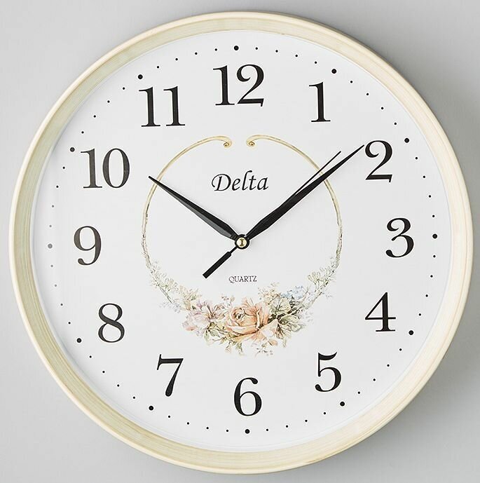Часы настенные DELTA DT7-0006 30х30х5 см, светло-коричневый