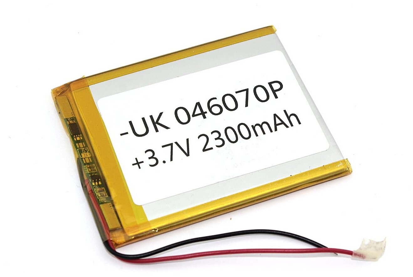 Аккумулятор универсальный 4x60x70 мм 3.8V 2300mAh Li-Pol (2 Pin)