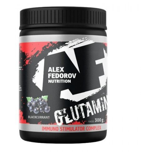 Глютамин Glutamine +ISC, Alex Fedorov Nutrition, черная смородина, 300 гр.