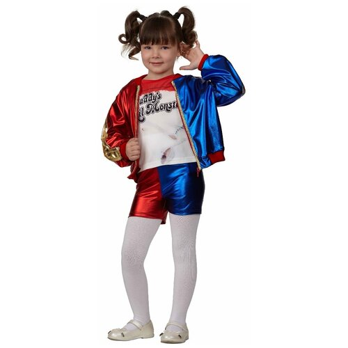 Костюм Харли Квинн Отряд Самоубийц для девочки (15738) 140 см карнавальный костюм харли квинн подарок harley quinn размер s футболка куртка шорты перчатка