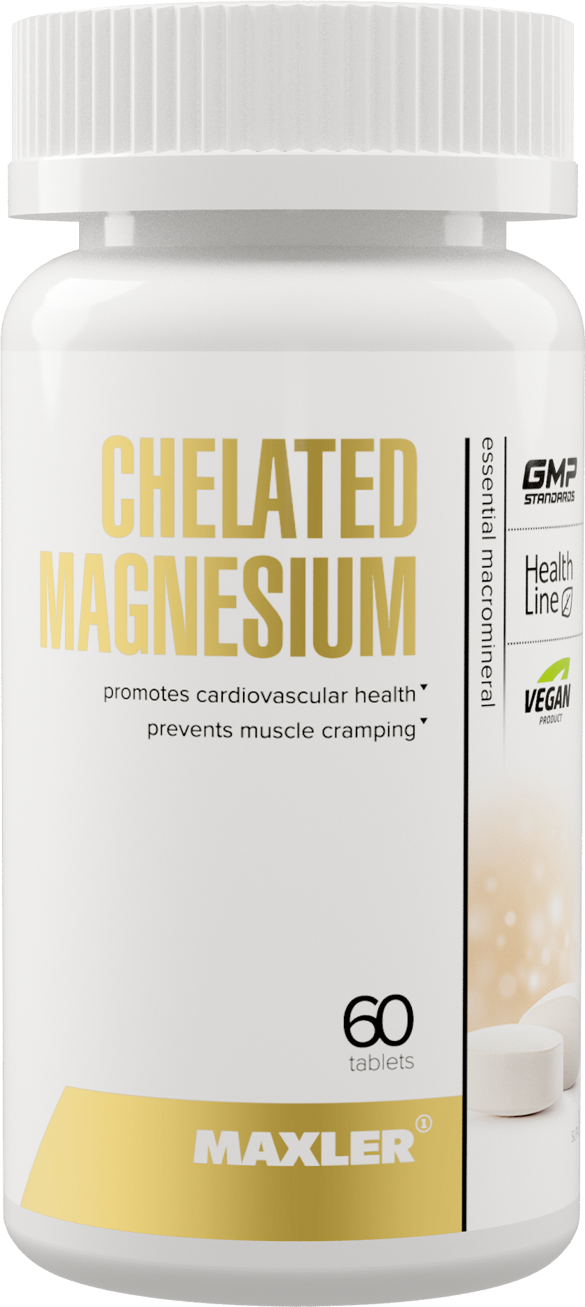 MAXLER Chelated Magnesium таб., 93 г, 60 шт.