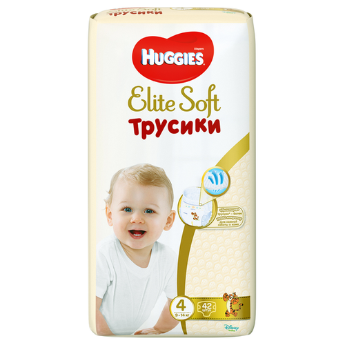 фото Huggies Elite Soft трусики 4 (9-14 кг) 42 шт.