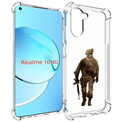 Чехол MyPads call-of-duty мужской для Realme 10 задняя-панель-накладка-бампер