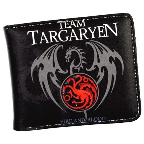 Бумажник , фактура гладкая, черный targaryen мика