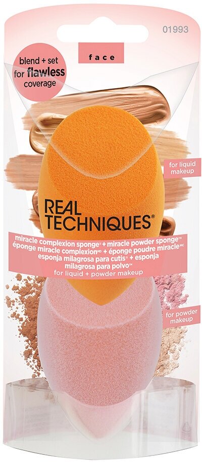 REAL TECHNIQUES Набор спонжей для макияжа (Miracle Complexion Sponge + Miracle Powder Sponge)