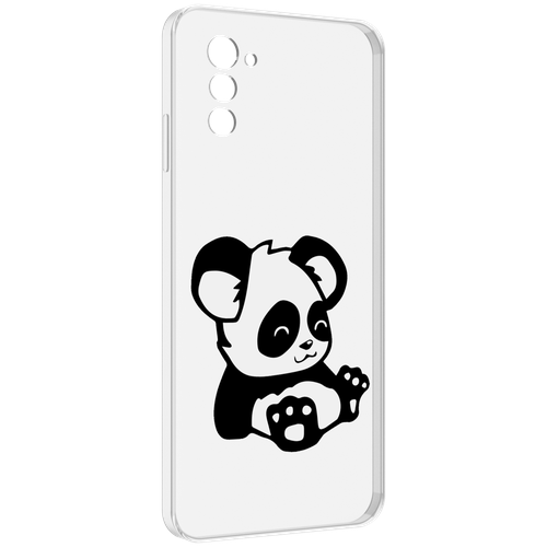 Чехол MyPads панда-детеныш детский для UleFone Note 12 / Note 12P задняя-панель-накладка-бампер