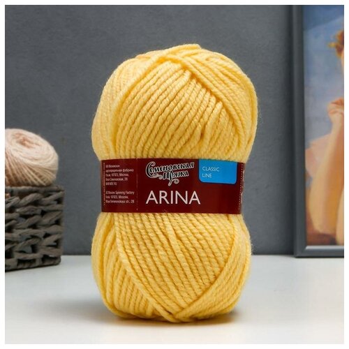 Пряжа Arina (АринаПШ) 50% шерсть, 50% акрил 123м/100гр (772 шампанск.), 1шт