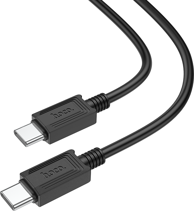 Кабель USB-C HOCO X73, Type-C - Type-C, 2.4А, 1 м, черный