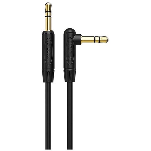 Кабель Borofone AUX BL4 3.5мм jack - 3.5мм jack, 1 м, 1 шт., черный кабель aux jack 3 5mm m 8 pin m borofone bl15 hi sound 1 0м цвет серый