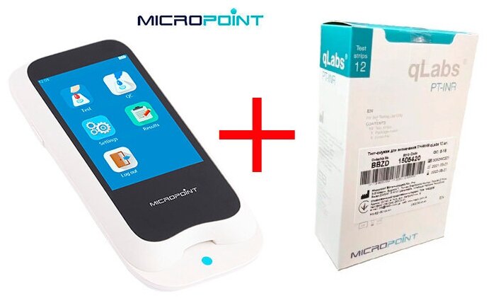 Коагулометр Micropoint qLabs Новая модель + 12 тест полоски