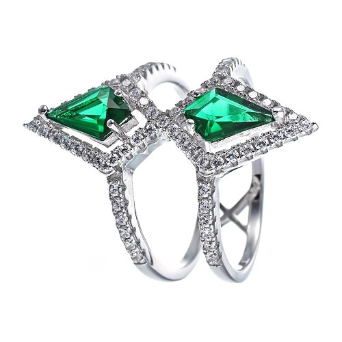 фото Element47 широкое ювелирное кольцо из серебра 925 пробы с кубическим цирконием и ювелирным стеклом wr25184-r2_us_002_wg, размер 17.5