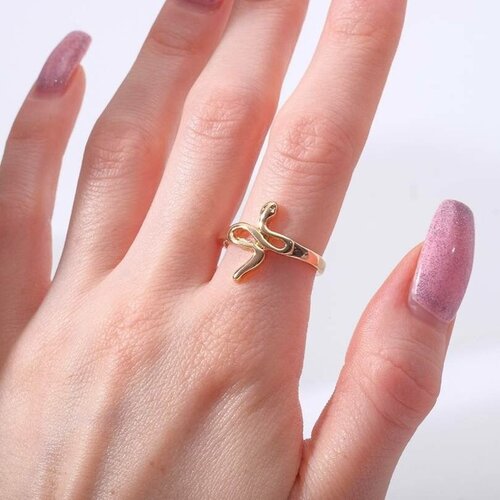 Кольцо Queen Fair, безразмерное, золотой, фиолетовый кольцо змея мини цвет золото безразмерное