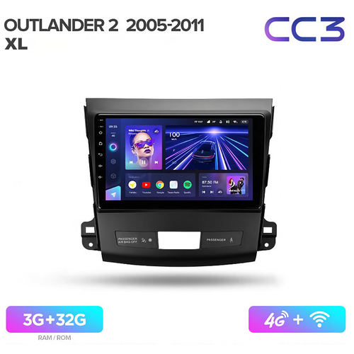 Магнитола Teyes CC3 3/32 Mitsubishi Outlander 2 XL 2005-2011