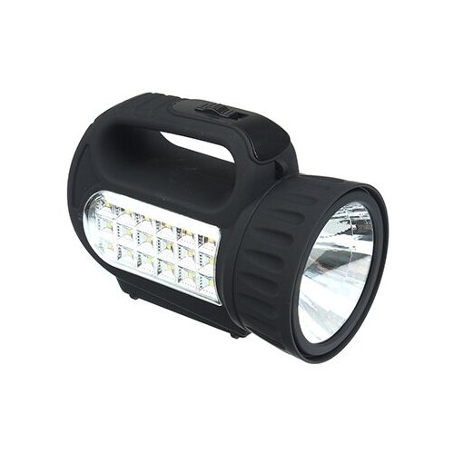 фото Чингисхан фонарь прожектор аккумуляторный18 smd + 1 вт led, шнур 220в, резинопластик, 18x11 см