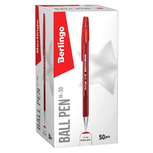 Купить Berlingo Набор шариковых ручек H-30, 0.7 мм, черный цвет чернил, 50 шт.