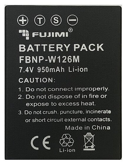 Аккумулятор Fujimi FBNP-W126M 950mAh для Fuji X-T1/X-Pro1/X-E2/X-E1/X-M1/X-A1/HS50/HS35EXR 1282