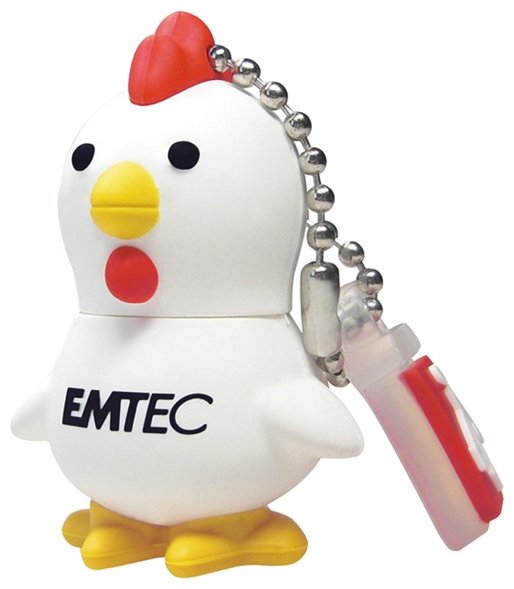 USB 2.0 Flash Drive 4GB Emtec Farm M320, Фигурка Chicken (EKMMD4GM320)