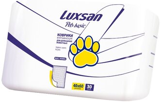 Пеленки для собак впитывающие Luxsan Pets Basic 40х60 см 30 шт.