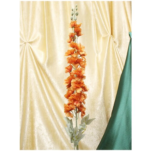 Дельфиниум декоративный искусственный как натуральный высота 110 см оранжевый цена за 1 цветок 706₽