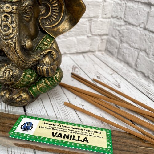 Индийские благовония Белая Ваниль (Vanilla) RAMAKRISHNA / рамакришна 20 г. благовония вечерний гоа рамакришна evening goa ramakrishna