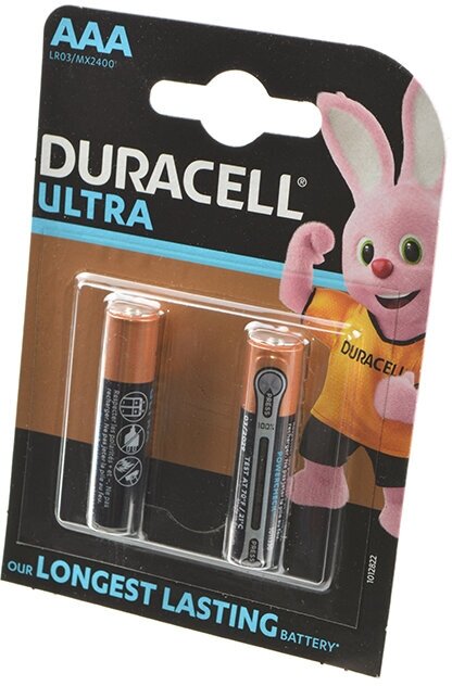 Duracell Батарейка Duracell LR03 Ultra Power BL2, 2шт