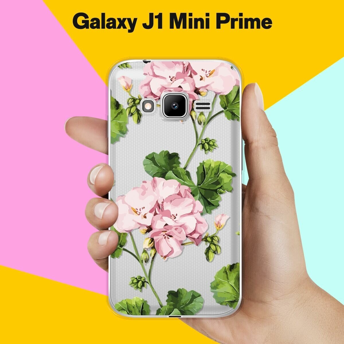 Силиконовый чехол на Samsung Galaxy J1 Mini Prime Пионы / для Самсунг Галакси Джей 1 Мини Прайм