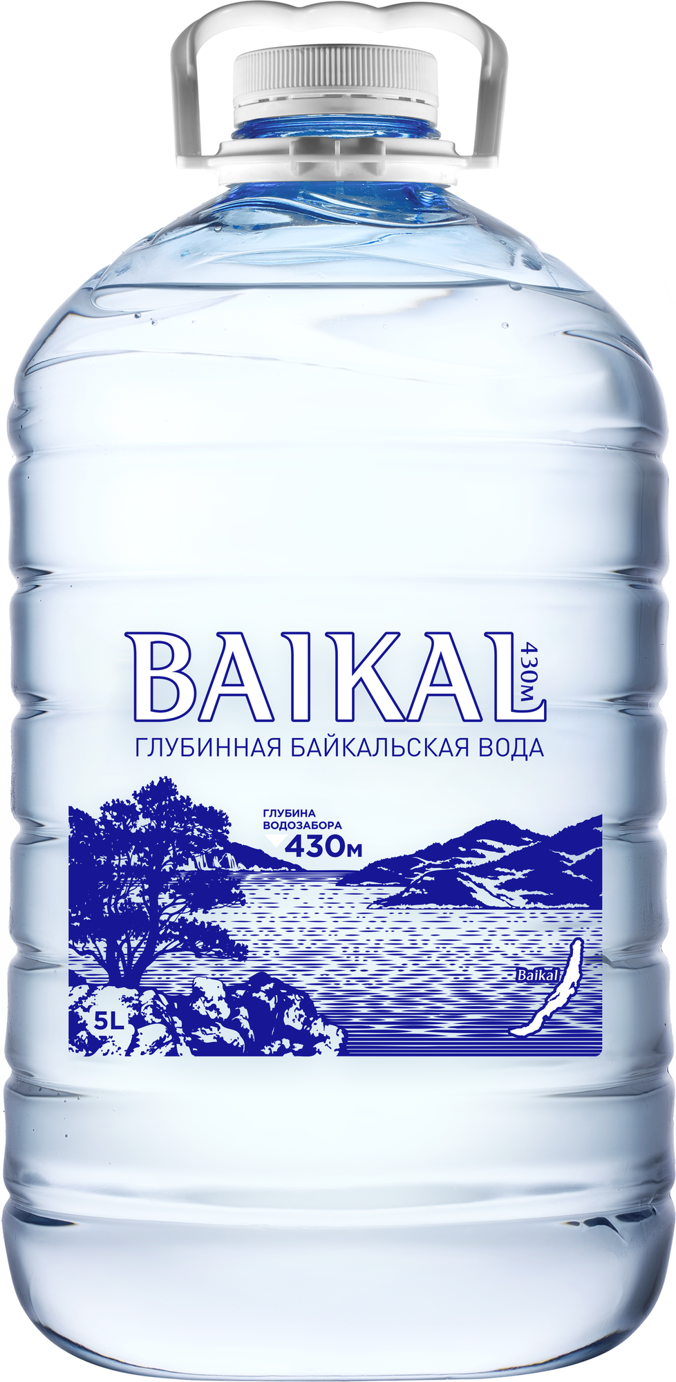 Глубинная байкальская вода Байкал 430 (BAIKAL430) негазированная 5 л, пэт