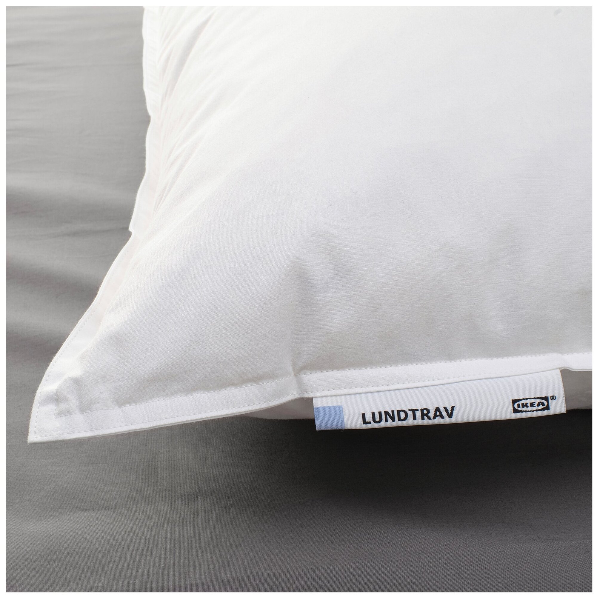 Подушка IKEA LUNDTRAV 50*60, подушка для сна икеа низкая - фотография № 3