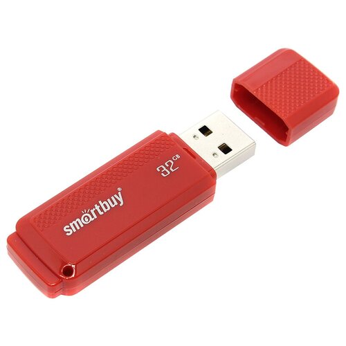 Память Smart Buy "Dock" 32GB, USB 2.0 Flash Drive, красный - 2 шт.