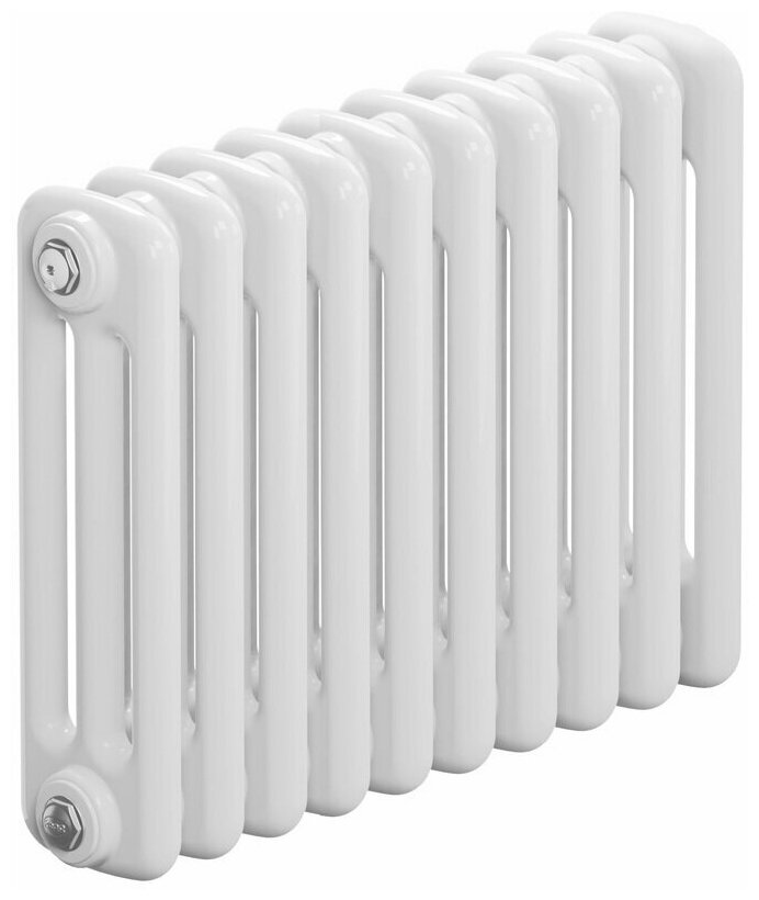 Радиатор стальной Rifar Tubog Ventil 365 10 секций, 3-трубчатый, белый - фото №1