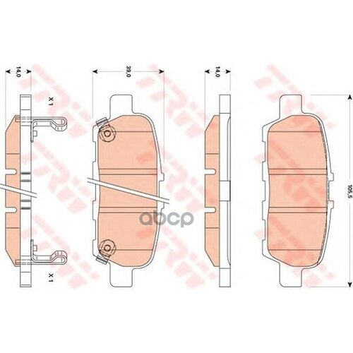 Колодки Тормозные Задние Дисковые Nissan Cube (Z12) 10 -> Juke 10 -> Teana Ii (J32) 08 -> ZF Russia арт. gdb3508zfr