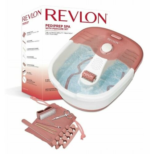 Ванночка массажная для ног REVLON PEDIPREP SPA + аксессуары для педикюра в подарок