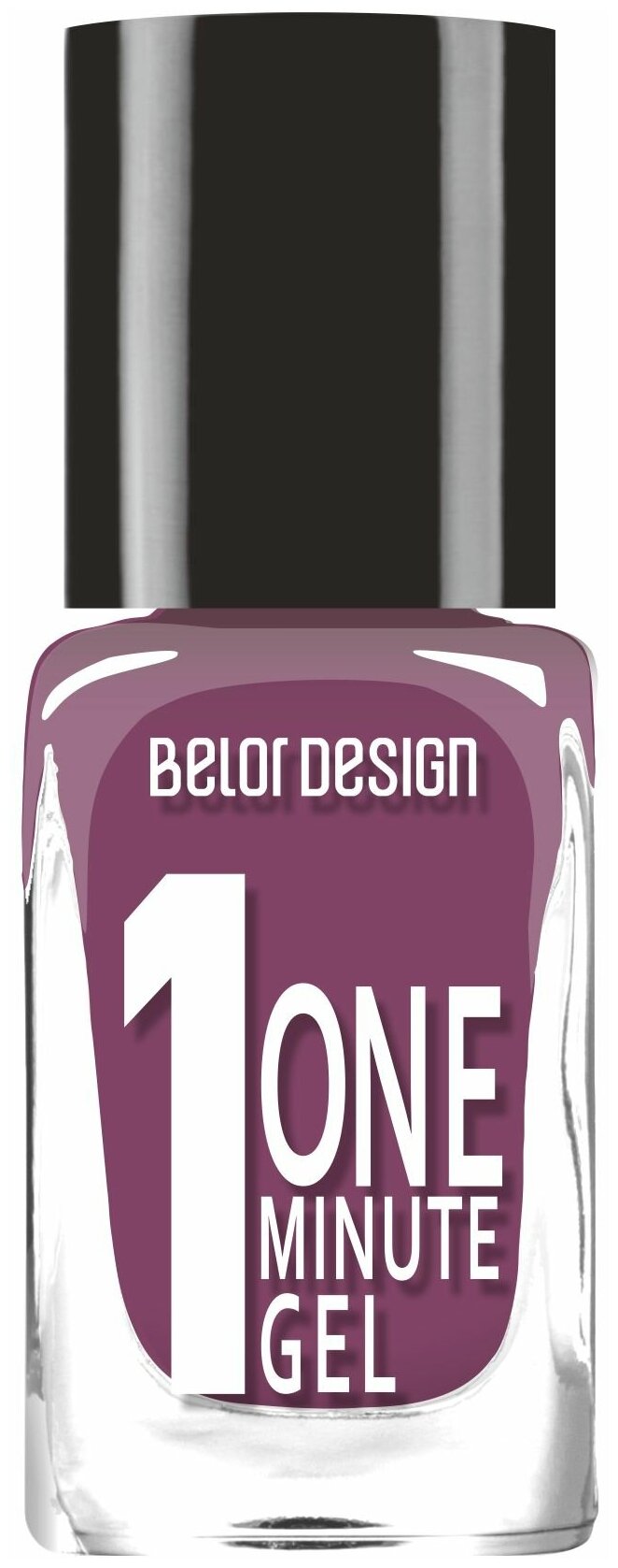 BelorDesign Лак для ногтей One minute gel, т. 224 ежевичный