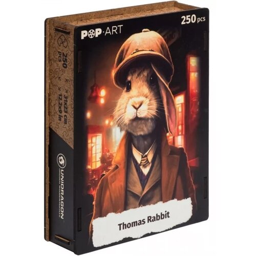 Пазл Unidragon Thomas Rabbit, 250 дет., 23х32х23 см деревянный пазл unidragon милый тигр m 25х32 см 181 дет