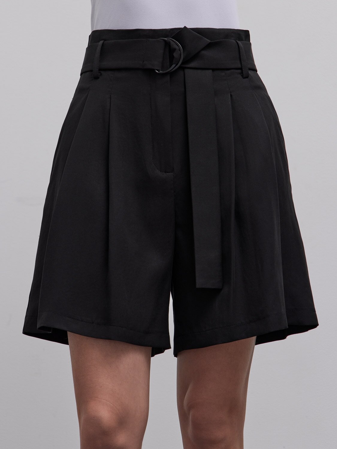GATE31 Шорты Агнес укороченные с широким поясом (Черный-M) — купить в ...