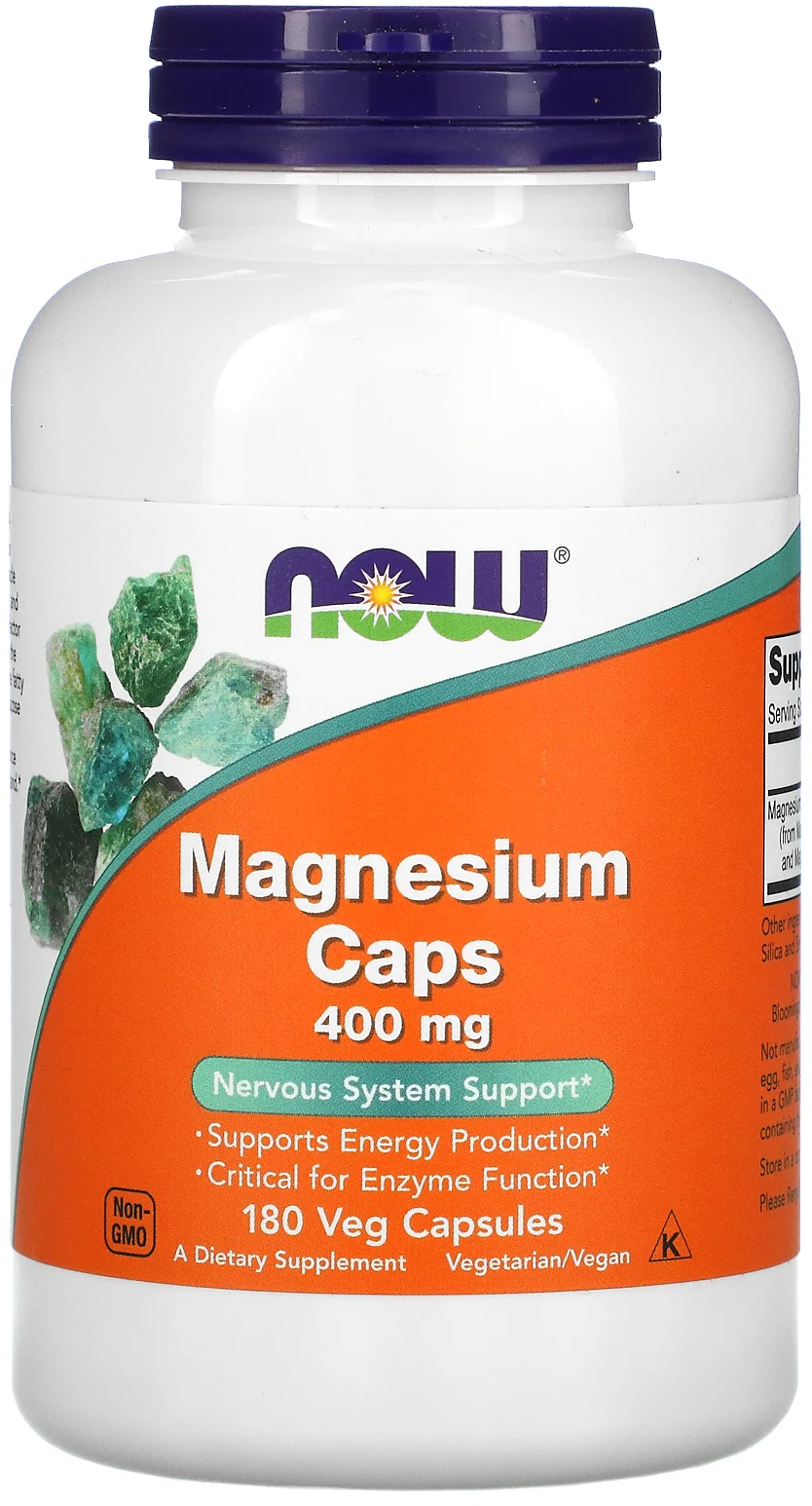 Now Foods Magnesium Caps (Магний) 400 мг 180 капсул