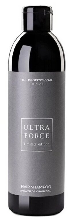 фото TNL, Ultra Force - мужской шампунь с черным углем, 400 мл
