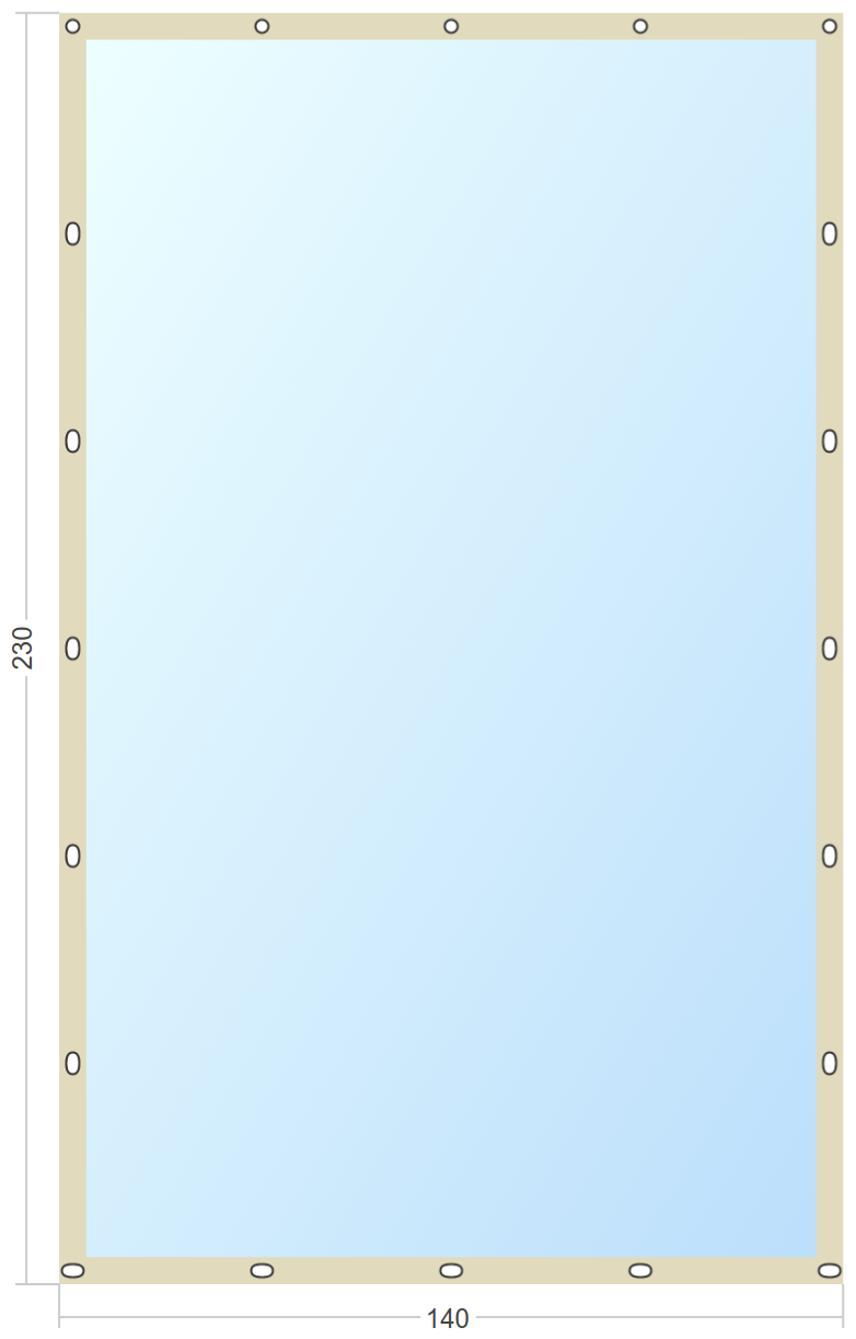 Мягкое окно Софтокна 140х230 см съемное, Французский замок, Прозрачная пленка 0,7мм, Бежевая окантовка, Комплект для установки - фотография № 3