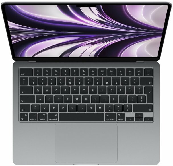 Ноутбук APPLE MacBook Air 13 (2022) (Русская / Английская раскладка клавиатуры) Space Grey MLXW3 (Apple M2/8192Mb/256Gb SSD/Wi-Fi/Bluetooth/Cam/13.6/2560x1664/Mac OS)