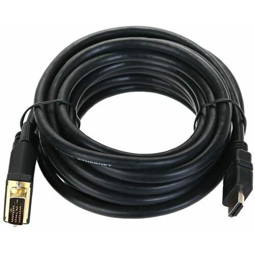 кабель а в tvcom 5m м hdmi to dvi d 19m 25m lcg135e 5m Кабель TV-COM HDMI - DVI-D (19M -25M) 5m (LCG135E-5M)