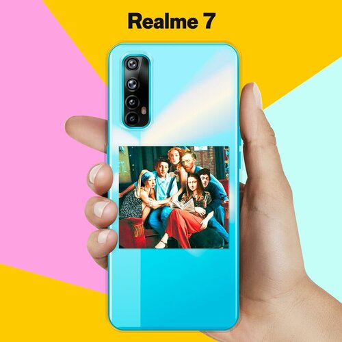 Силиконовый чехол на realme 7 Друзья / для Реалми 7 силиконовый чехол на realme 7 пионы для реалми 7