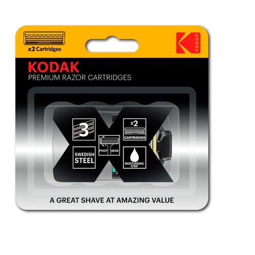 Кассеты Kodak Prem Razor3 3лезвия 2шт блистер, 1 уп